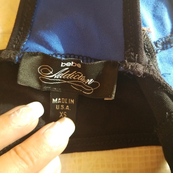 Nwot Bebe Colorblock Open Waist~Bands XS - Picture 6 of 8